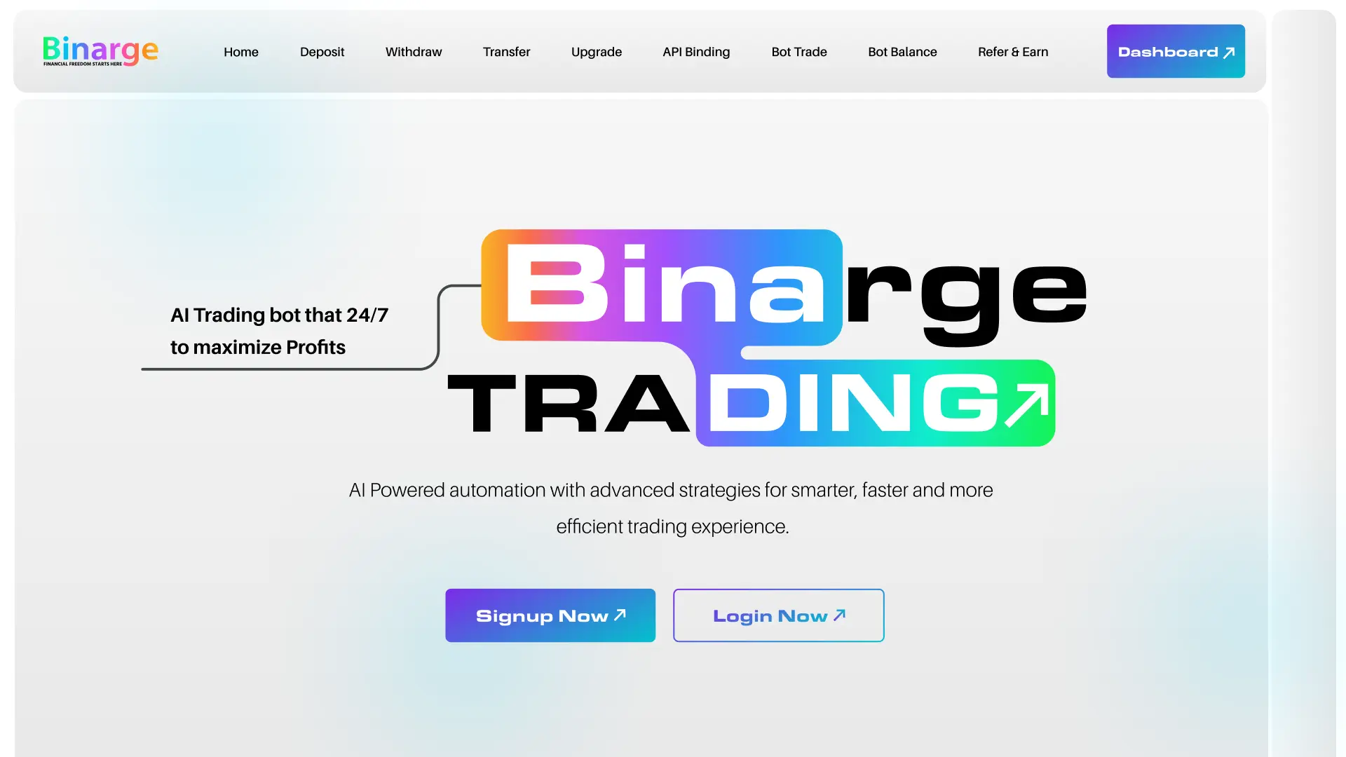 AI trading platform dashboard showing market insights