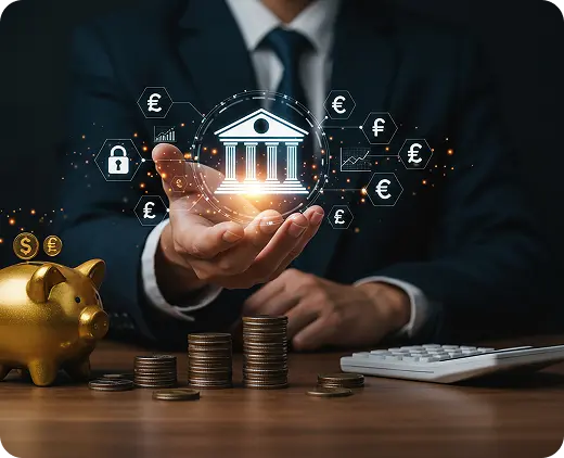 Banking and finance industry graphic