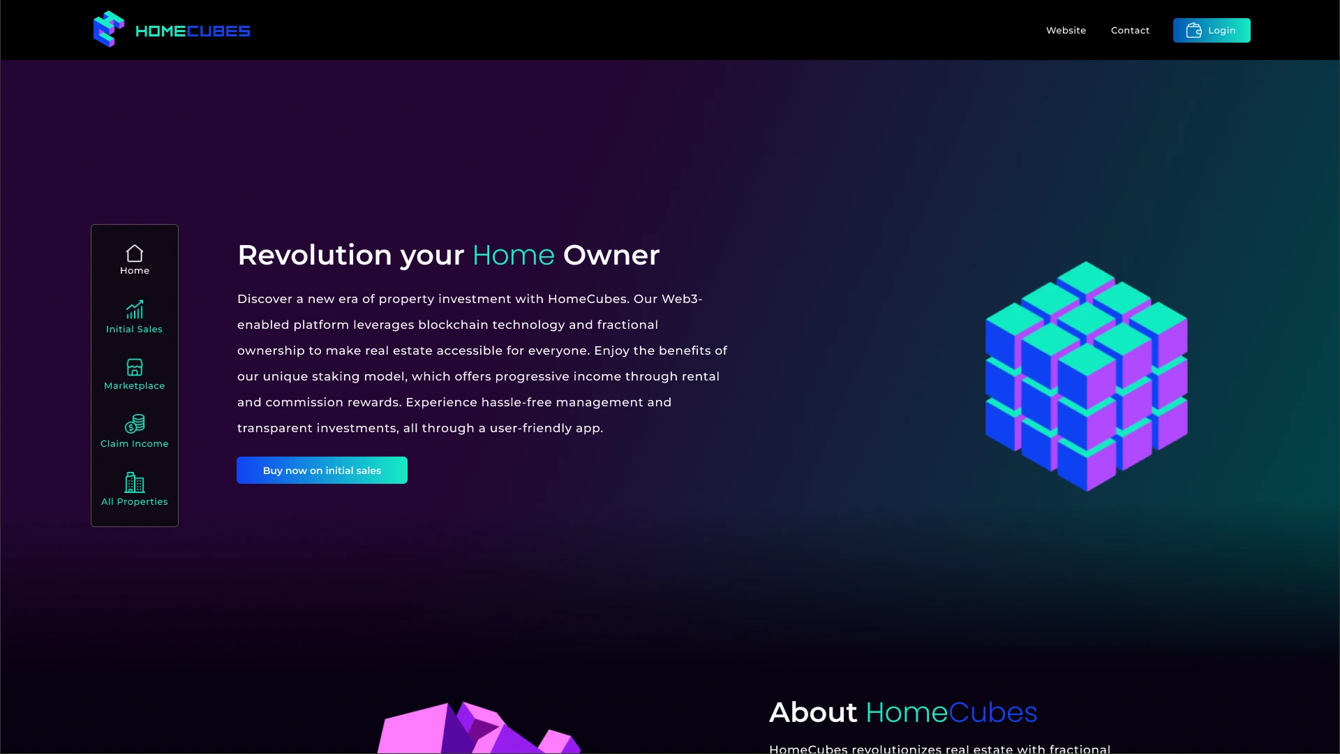 Web3 platform interface showcasing decentralized interactions